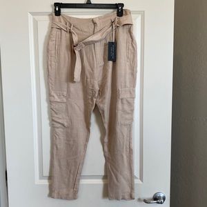 Cargo linen pants